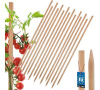 KOTARBAU® Lot de 15 tuteurs à tomates Tuteurs de plantation en bois 80 cm Poteau de clôture en bois Piquet en bois pointu Support de plantes Poteau de clôture en bois Aide à la croissance Tuteurs de p