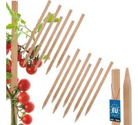 KOTARBAU® Lot de 15 tuteurs à tomates Tuteurs de plantation en bois de 25 cm Poteau de clôture en bois Piquet en bois pointu Support de plantes Poteau de clôture en bois Aide à la croissance des plant