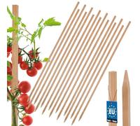 KOTARBAU® Lot de 15 tuteurs à tomates Tuteurs de plantation en bois 120 cm Poteau de clôture en bois Piquet en bois pointu Support de plantes Poteau de clôture en bois Aide à la culture en bois Tuteur