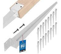 KOTARBAU® Lot de 16 supports de poteau à enfoncer L 60 x 500 mm Support idéal pour les constructions galvanisées