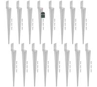 KOTARBAU® Lot de 16 supports de poteaux à enfoncer - L 60 x 600 mm - Support idéal pour les constructions - Galvanisé