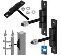 KOTARBAU® Lot de 2 bandes de portail M12 x 100 mm réglables - Long tétons lubrifiants - Roulement à billes pour un mouvement facile