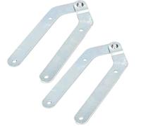 KOTARBAU® Lot de 2 bandes d'échelle sans crochet - Charnière galvanisée - Argenté - Ouverture à 180 degrés - Qualité supérieure