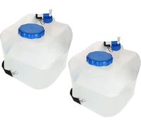 KOTARBAU® Lot de 2 bidons à eau pliables avec poignée et robinet verseur 16 L