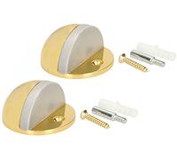 KOTARBAU® Lot de 2 butoirs de porte pour montage au sol pour limiter le mouvement de la porte - 45 x 25 mm - En laiton