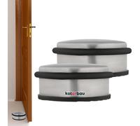 KOTARBAU® Lot de 2 butoirs de porte pour portes dégagées Butoir de porte Bas Argent