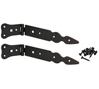 KOTARBAU® Lot de 2 rubans de chargement 200 mm - Charnières de porte - Charnières de porte - Charnières de porte - Noir - Antirouille - Ferrure de construction robuste