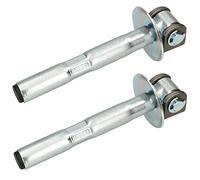 KOTARBAU® Lot de 2 charnières de portail ajustables avec ancrage + rosace Idéal pour les charges lourdes Goujons chimiques Torangel galvanisé M20 Ø 27 mm