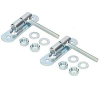 KOTARBAU Lot de 2 charnières de portail - Diamètre : 24 mm - M12 - Réglable sur boule - Avec plaque à visser - Charnière suspendue - Plaque de fixation