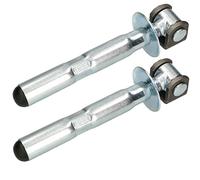 KOTARBAU® Lot de 2 charnières de portail réglables avec ancrage + rosace Idéal pour charges lourdes chevilles chimiques galvanisées M16 / Ø 21 mm