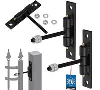 KOTARBAU® Lot de 2 charnières de portail réglables longs avec roulement à billes pour un mouvement facile M10 x 100 mm