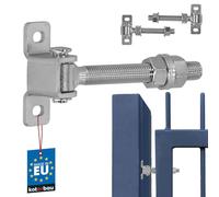 KOTARBAU® Lot de 2 charnières de portail réglables M16-130 mm - En acier galvanisé - Avec plaque de fixation - Plaque de fixation - Charnière de porte - Filetage