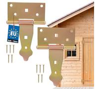 KOTARBAU Lot de 2 charnières en croix - 100 mm - Galvanisées - Doré