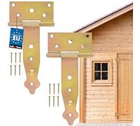 KOTARBAU Lot de 2 charnières en croix - 150 mm - Galvanisées - Doré