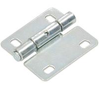 KOTARBAU® Lot de 2 charnières en tôle - 70 x 62 mm - 2 ailes - Pour porte sectionnelle - 2 battants - En acier galvanisé robuste