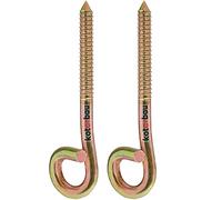 KOTARBAU® Lot de 2 crochets de balançoire M12 - Filetage en bois - Pour fauteuil suspendu - Pour hamacs - À visser - Jaune