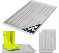 KOTARBAU® Lot de 2 égouttoirs à chaussures 60x40 cm Bac à chaussures Gris