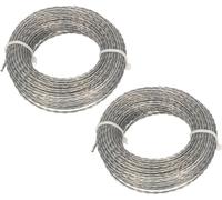 KOTARBAU® Lot de 2 fils de coupe-bordures renforcés 2,0 mm x 15m (30m) Bobine de fil pour débroussailleuses Professionnel