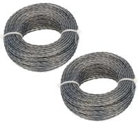 KOTARBAU® Lot de 2 fils de coupe-herbe renforcés à l'âme 2,7 mm x 15m (30m) Bobine de fil pour débroussailleuses Professionnel