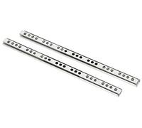 KOTARBAU® Lot de 2 glissières à billes 245 mm / 17 mm extension partielle glissières de tiroir coulisses à rouleaux glissières télescopiques tiroirs extensions