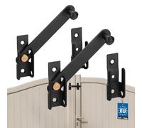 KOTARBAU® Lot de 2 jeté de porte double 120 mm - Pour volet de fenêtre - Noir - Poudre