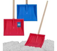 KOTARBAU Lot de 2 pelles à neige pour enfants - 25 x 20 cm - Pelle à neige avec manche en bois - 82 cm - Pelle pour enfants - Légère et sûre - Pelle à neige - Petite - Rose et bleu