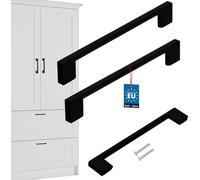 KOTARBAU® Lot de 2 poignées de meuble noir 190 mm Poignées de meuble ZnAl Poignées d'armoire Poignées d'armoires de cuisine Poignées de tiroir Poignées de meuble Poignées d'armoire de cuisine Poignées