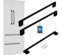 KOTARBAU® Lot de 2 poignées de meuble noires 289 mm Poignées de meuble ZnAl Poignées d'armoire Poignées d'armoires de cuisine Poignées de tiroir Poignées de meuble Poignées d'armoire de cuisine Poigné