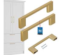 KOTARBAU® Lot de 2 poignées de meubles or 126 mm Poignées de meubles ZnAl Poignées d'armoires Poignées d'armoires de cuisine Poignées de tiroirs Poignées de meubles Poignées d'armoires de cuisine Poig