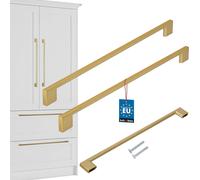 KOTARBAU® Lot de 2 poignées de meubles or 358 mm Poignées de meubles ZnAl Poignées d'armoires Poignées d'armoires de cuisine Poignées de tiroirs Poignées de meubles Poignées d'armoires de cuisine Poig