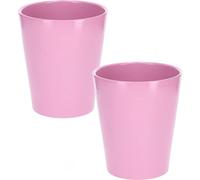 KOTARBAU® Lot de 2 pots de fleurs en céramique Cache-pot pour orchidées H 150mm ⌀ 120 mm Violet clair