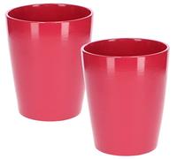 KOTARBAU® Lot de 2 pots de fleurs en céramique pour orchidées - Hauteur : 150 mm - Diamètre : 120 mm - Rose