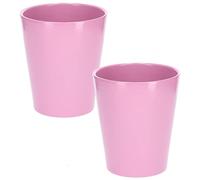 KOTARBAU® Lot de 2 pots de fleurs en céramique pour orchidées, hauteur : 150 mm, diamètre : 120 mm, violet clair