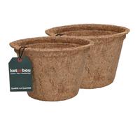 KOTARBAU Lot de 2 pots de fleurs en fibre de coco 21,5 x 14 cm