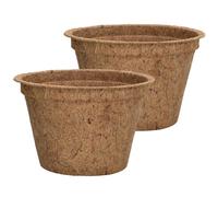 KOTARBAU® Lot de 2 pots de fleurs en fibre de coco 21,5 x 14 cm