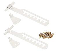 KOTARBAU® Lot de 2 régulateurs de basculement pour fenêtre - Protection contre les chocs - Verrou de fenêtre pour régler l'ouverture de la fenêtre - Ciseaux basculants - Blanc