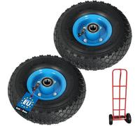 KOTARBAU® Lot de 2 Roues de Diable en Caoutchouc Plein 260 x 85 mm 3.00-4 Renforcé 4PR - Pneus de Remplacement pour Diable