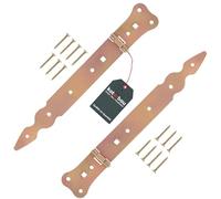 KOTARBAU® Lot de 2 Rubans de Chargement 250 mm - Charnières de Porte - Or Galvanisé - Antirouille - Ferrure de Construction Robuste