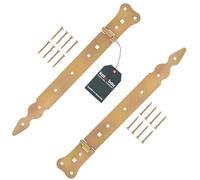 KOTARBAU® Lot de 2 Rubans de Chargement 300 mm - Charnières de Porte - Or Galvanisé - Antirouille - Ferrure de Construction Robuste