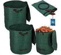 KOTARBAU® Lot de 2 sacs à déchets de jardin avec fermeture éclair Benne à mortier 272 L Sac à plantes Sac à feuilles Sac à déchets de jardin Sac&Récipients Sacs à déchets de jardin Tontes de gazon pou