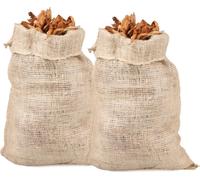 KOTARBAU® Lot de 2 sacs en jute pour le jardin pour le compost et autres déchets 95x45 cm Sac en jute Sacs écologiques