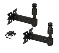 KOTARBAU® Lot de 2 supports de volet de fenêtre à visser - 68 mm - En acier noir