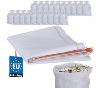 KOTARBAU® Lot de 20 sacs en tissu PP - 55 x 80 cm - Blanc