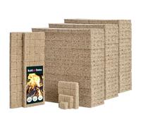 KOTARBAU® Lot de 2400 Pièces Allume Feu Cube - Laine De Bois - 25 x 8 x 13 cm - Naturel - Allume Feu Barbecue - Cheminée Four Bois