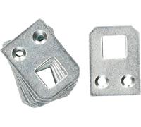 KOTARBAU® Lot de 25 accroches d'armoire 20 x 15 x 1,0 mm Ver.Formen Accroche d'armoire Accroche de meuble Ferrure de lit Galvanisé Accroche de meuble Argent Raccord plat