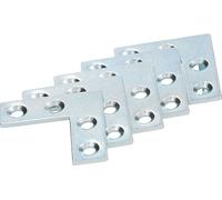 KOTARBAU® Lot de 25 équerres d'angle 30 x 30 x 10 x 1,5 mm Raccord d'angle Support d'angle Equerre plate en L Equerre de meuble pour renforcer les fenêtres Portes Constructions en bois