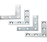 KOTARBAU® Lot de 25 équerres d'angle 40 x 40 x 10 x 1,5 mm Raccord d'angle Support d'angle Equerre plate en L Equerre de meuble pour renforcer les fenêtres Portes Constructions en bois