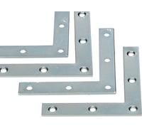 KOTARBAU® Lot de 25 équerres d'angle 60 x 60 x 10 x 1,5 mm Raccord d'angle Support d'angle Equerre plate en L Equerre de meuble pour renforcer les fenêtres Portes Constructions en bois