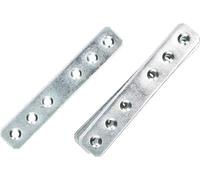 KOTARBAU® Lot de 25 plaques perforées 116 x 20 mm Galvanisé Argent Raccord plat pour bois Intérieur - Extérieur Plaque perforée Raccord acier Tôle perforée Fer plat