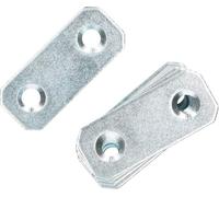 KOTARBAU® Lot de 25 plaques perforées 40 x 16 mm Galvanisé Argent Raccord plat pour bois Intérieur - Extérieur Plaque perforée Raccord acier Tôle perforée Fer plat